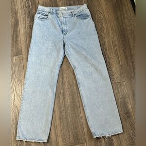 Abercrombie & Fitch Women's Light Blue Straight Leg Jeans
